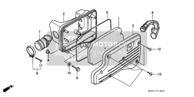 Honda SJ50 1993 Purificateur d'air pour un 1993 Honda SJ50